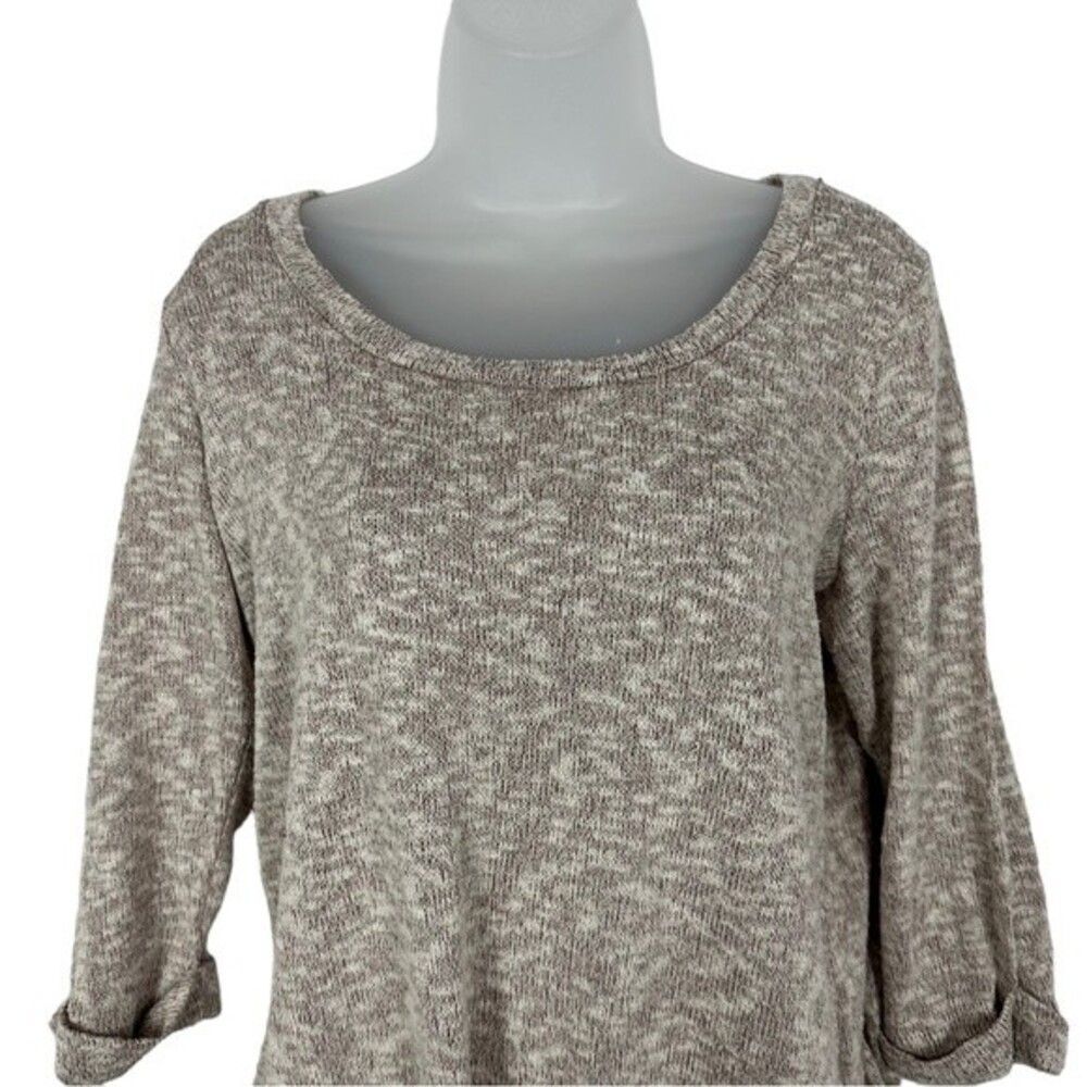 Sparkle & Fade Brown Hi Lo Sweater Sz M